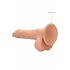 RealRock Dong 10 - realistické dildo s varlaty (25 cm) - přírodní