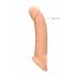 RealRock Penis Sleeve 9 - návlek na penis (21,5 cm) - tělová barva