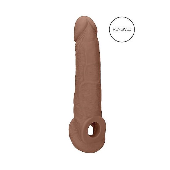 RealRock Penis Sleeve 9 - penis mouw (21,5cm) - donker natuur