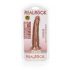 RealRock Slim - připínací, realistické dildo - 15,5 cm (tmavě přírodní)