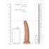 RealRock Slank – zuignap realistische dildo 15,5 cm (donker natuur)