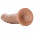 RealRock Slim - připínací, realistické dildo - 15,5 cm (tmavě přírodní)