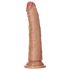 RealRock Slim - připínací, realistické dildo - 15,5 cm (tmavě přírodní)