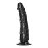 RealRock Slim - zuignap realistishe dildo - 15,5 cm (zwart)