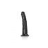 RealRock Slim - zuignap realistishe dildo - 15,5 cm (zwart)