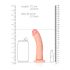 RealRock Curved - zakřivené realistické dildo s lepivou základnou - 15,5 cm (přírodní)