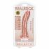 RealRock Curved - zakřivené realistické dildo s lepivou základnou - 15,5 cm (přírodní)