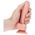 RealRock - Dildo réaliste à ventouse avec testicules - 15,5 cm (naturel)