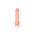 RealRock Curved - připínací, realistické dildo s varlaty - 15,5 cm (přírodní)