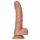 RealRock - zuignap dildo met ballen - 15,5cm (donker naturel)