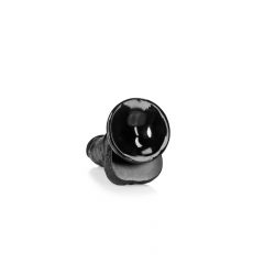   RealRock Curved - připínací, realistické dildo s varlaty - 15,5 cm (černé)