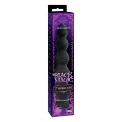   Black Magic 7 - pevný anální vibrátor s 5 kuličkami (černý)