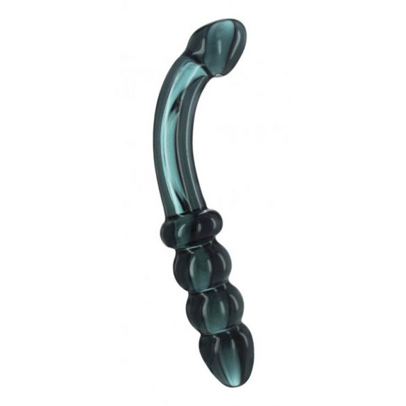 Prisms Hamsa - Double G-spot Dildo en Verre (Vert Jade)