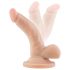 Dr. Skin 4 - Dildo réaliste avec ventouse et testicules - Beige (12cm)