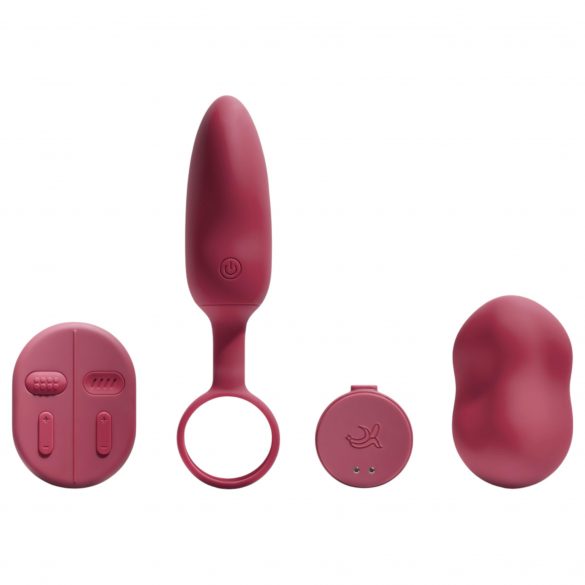 Platanomelón Mobi - Cordless, Radio-Controlled Vibrator Set - 2 Pieces (Red)