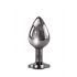 Evolved Zwart Edelsteen - metalen anale dildo set (zwart-zilver)