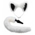 TAILZ - Ensemble plug anal queue de renard blanche (noir-blanc)