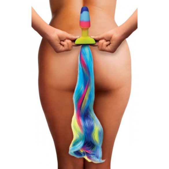 TAILZ - eenhoorn, siliconen anale dildo (regenboog)