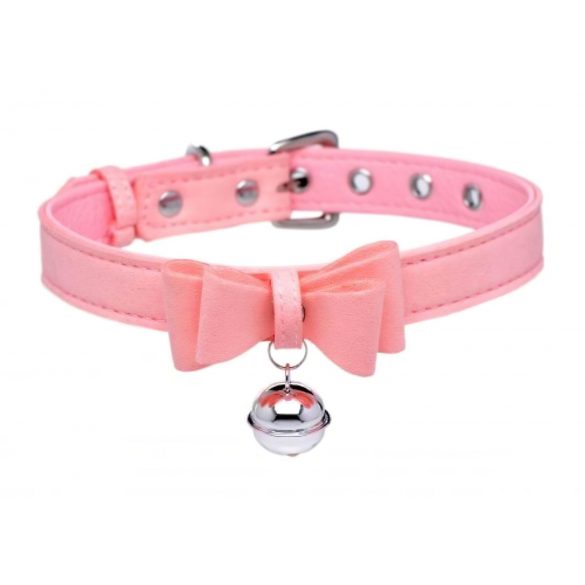 Série Maître Kitty Doré - Collier avec clochette (rose)