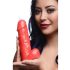 Spicy Pecker - kaars penis met testikels - groot (rood)