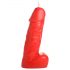 Spicy Pecker - bougie pénis avec testicules - grande (rouge)