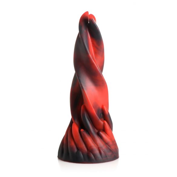 Creature Cocks Baiser Infernal - dildo en silicone torsadé - 19cm (rouge)