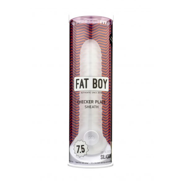 Fat Boy Checker Box - pouzdro na penis (19 cm) - mléčně bílé