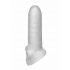 Fat Boy Micro Ribbed - návlek na penis (15 cm) - mléčně bílý