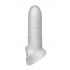 Fat Boy Micro Ribbed - návlek na penis (15 cm) - mléčně bílý