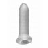 Fat Boy Micro Ribbed - návlek na penis (15 cm) - mléčně bílý