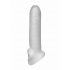 Fat Boy Micro Ribbed penis huls (17 cm) - melkachtig wit