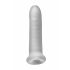 Fat Boy Micro Ribbed - návlek na penis (17 cm) - mléčně bílý