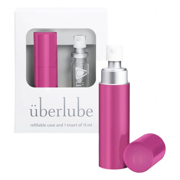 / Überlube - lubrifiant en silicone avec étui de voyage - rose (15ml)