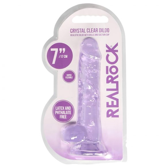 RéelRoche - dildo réaliste transparent - violet (17cm)