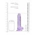 RéelRoche - dildo réaliste transparent - violet (17cm)