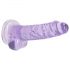 RéelRoche - dildo réaliste transparent - violet (17cm)