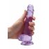 RéelRoche - dildo réaliste transparent - violet (17cm)