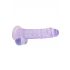 REALROCK - průsvitné realistické dildo - fialové (19cm)