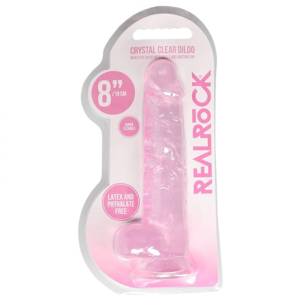 REALROCK - Dildo réaliste translucide - rose (19cm)