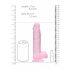 REALROCK - Dildo réaliste translucide - rose (19cm)