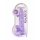 REALROCK - průsvitné realistické dildo - fialové (22cm)