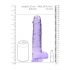 REALROCK - průsvitné realistické dildo - fialové (22cm)