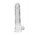 REALROCK - průsvitné realistické dildo - vodočisté (22cm)