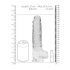 REALROCK - transparante realistische dildo - helder (22cm)