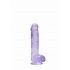 REALROCK - dildo réaliste translucide - violet (15cm)