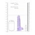 REALROCK - dildo réaliste translucide - violet (15cm)