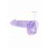 REALROCK - transparante realistische dildo - paars (15cm)