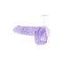 REALROCK - průsvitné realistické dildo - fialové (15cm)