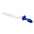 Chrystalino Tail - skleněný anální dildo bičík (modrý a bílý)