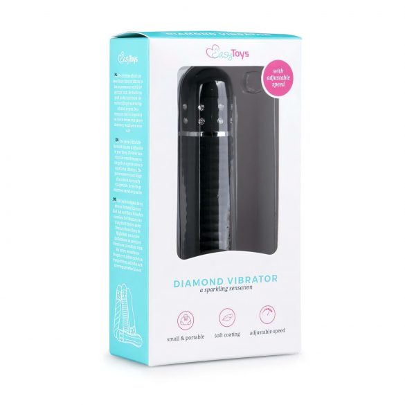 Easytoys Diamond Rainuré - vibromasseur noir